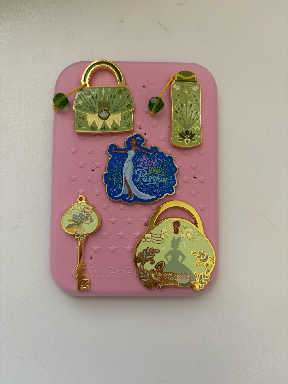 Disney Tiana Pin Trading PinFolio Starter Board with 5 Licensed Disney Pins